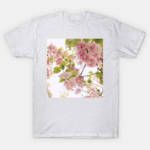 Blooming Pink Flowers T-Shirt by NewburyBoutique